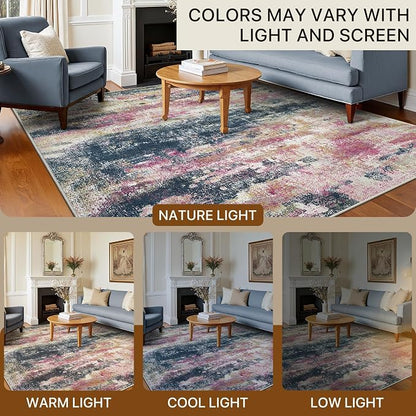 BEIMO Area Rugs 5x7 for Living Room Bedroom, Modern Abstract Machine Washable - Image 6