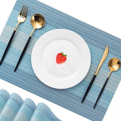 Placemats Set of 6 Washable Indoor | Outdoor Vinyl Place Mats - Image 7