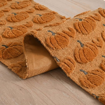 Artoid Mode Caramel Soft Faux Fur Fall Table Runner 13x48 Inch | Seasonal - Image 6