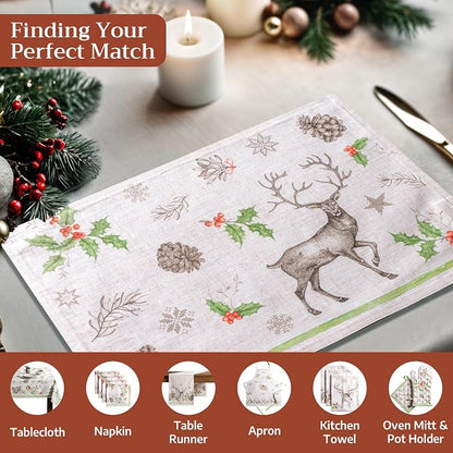 Maison d' Hermine Placemats Set of 4 Reusable 100% Cotton | Cloth Place Mats - Image 4