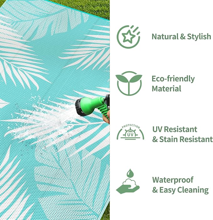 GENIMO Outdoor Rug 8' x 10' Waterproof - Image 6