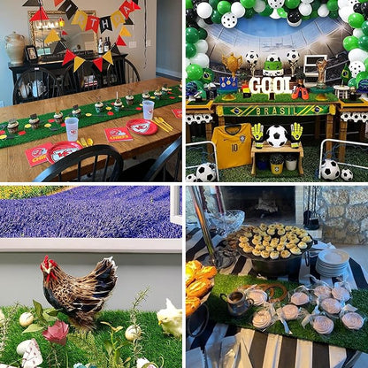 XLX TURF Green Artificial Grass Table Runner 12x108 Golf Party Decorations | - Image 7