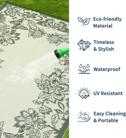 Garvee Outdoor Rugs 9' x 18’ Waterproof Reversible Mats, Large Area Plastic - Image 2