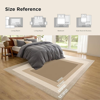 Bedsure 5x7 Faux Wool Area Rugs - Image 8