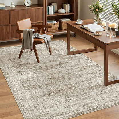 Soalmost Area Rugs 4x6 for Living Room, Vintage Washable Rugs for Dining Room - Image 4
