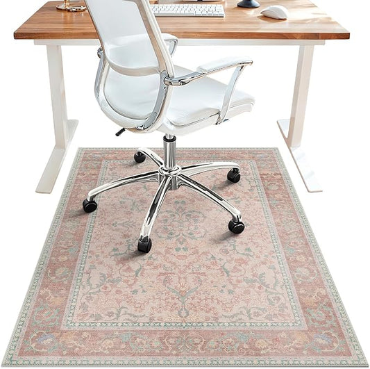 48"x72" Office Chair Mat for Hardwood Tile Floor, Under Desk Carpet Protector by BESBLEE