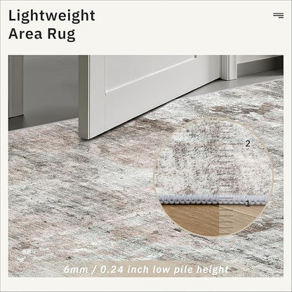 Soalmost 10x14 Area Rugs for Living Room, Non Slip Machine Washable Vintage Rugs - Image 7
