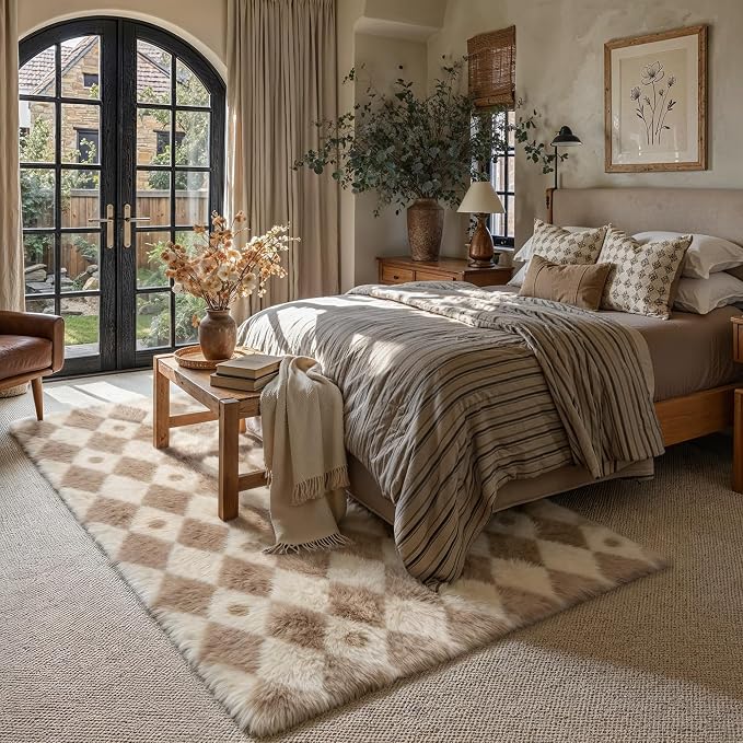 PureCozy Brown 9x12 Area Rug for Living Room Washable Non Slip Neutral Soft - Image 4