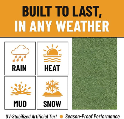 Ottomanson Artificial Turf Mat Pro 31" x 5', Indoor Outdoor Fake Grass Rug - Image 5