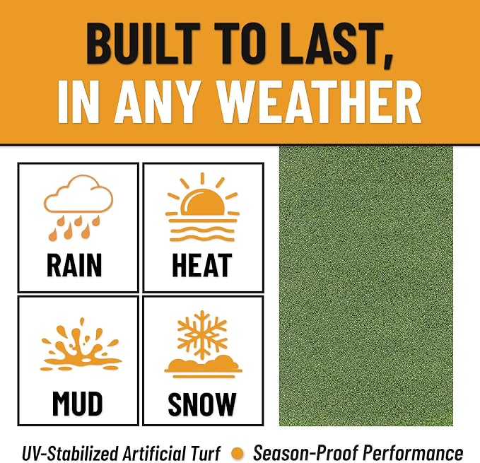 Ottomanson Artificial Grass Turf Runner Pro 31" x 30', Fake Grass Rug - Image 5