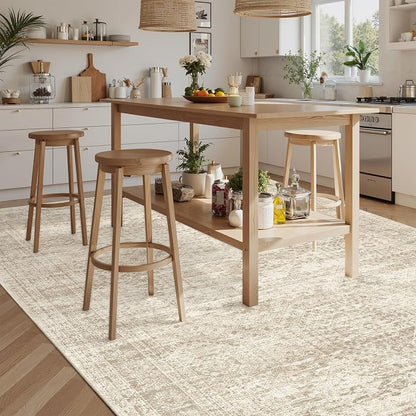 Soalmost 9x12 Area Rugs for Living Room, Non Slip Machine Washable Vintage Rugs - Image 10