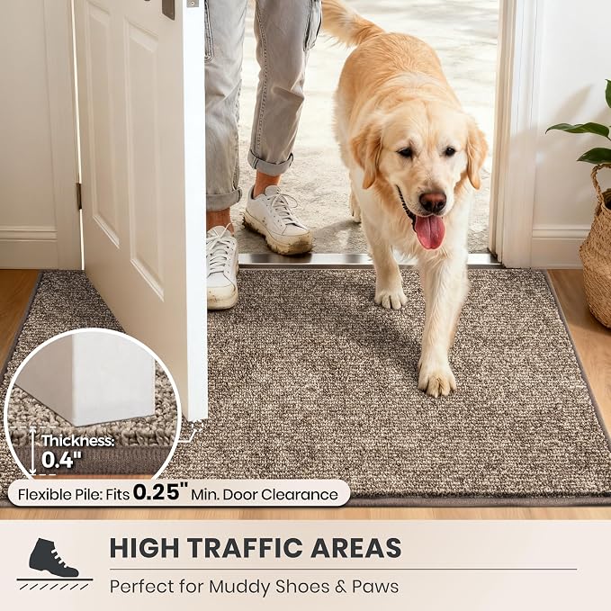 PURRUGS Dirt Trapping Door Mat 24" x 59", Non-Slip Machine Washable Entry Rug - Image 6