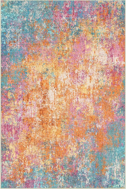 RELEANY Washable Area Rugs 5'x7' Non-Slip Modern Abstract Soft - Image 8