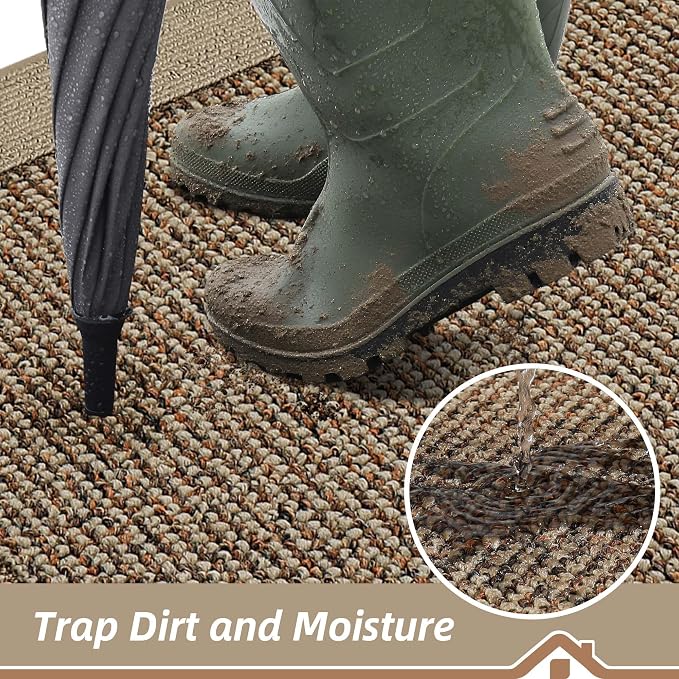 BEQHAUSE Indoor Door Mat 24" x 60", Dirt Trapper Door Mats Non-Slip Entryway - Image 3