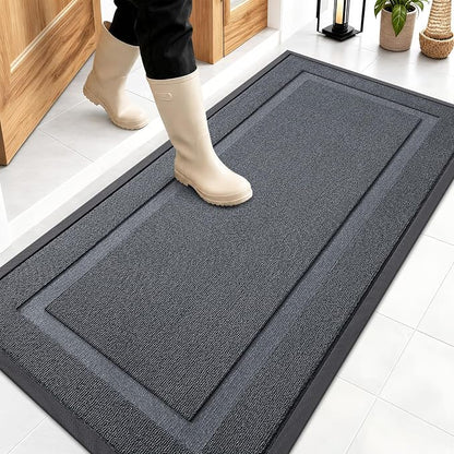 OLANLY Front Door Mat Indoor Outdoor Entrance, Waterproof All-Season, by OLANLY