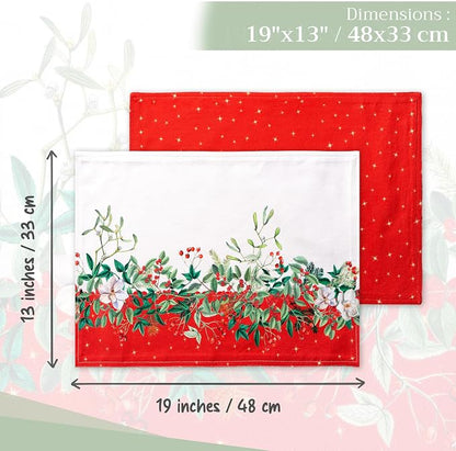 Maison d' Hermine Placemats Set of 4 Reusable 100% Cotton | Cloth Place Mats - Image 4