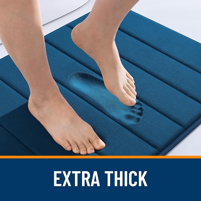 OLANLY Memory Foam Bath Mat 36x24, Super Soft Absorbent Bathroom Rugs, Quick Dry - Image 6