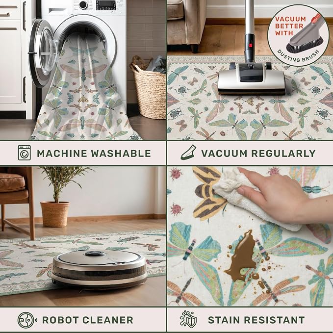 Hazo Haus Green and Blue Nursery Rug 5x8 - Image 4