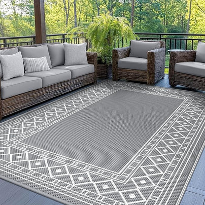 GENIMO Outdoor Rug Waterproof for Patio Decor, Camping Mats for Outdoor Decor by GENIMO