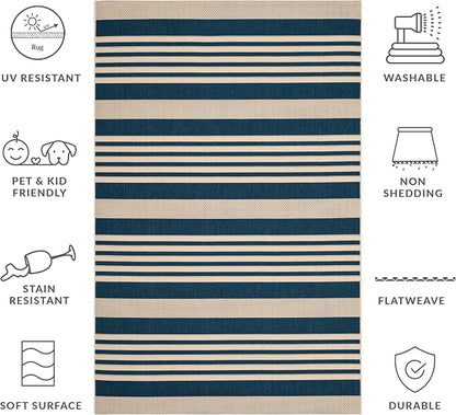 SAFAVIEH Washable Rug Outdoor Courtyard Collection - Image 10