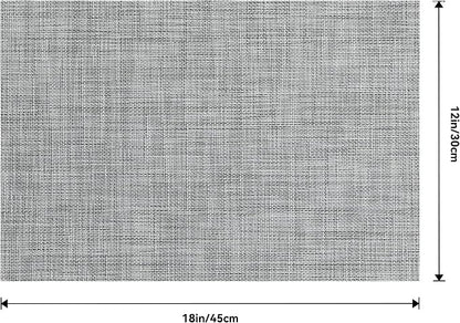 Leetaltree Linen Grey Placemats Set of 12 - Image 9