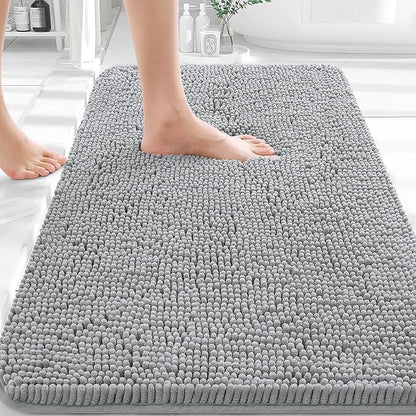 OLANLY Bathroom Rugs 36x24, Extra Soft Absorbent Chenille Bath Rugs, Rubber by OLANLY
