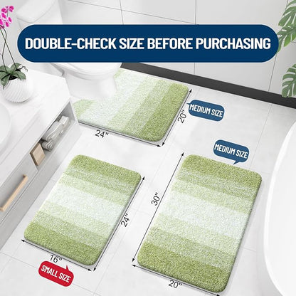 OLANLY Bathroom Runner Rugs Mat 59x20, Extra Soft Absorbent Microfiber Bath Rugs - Image 2