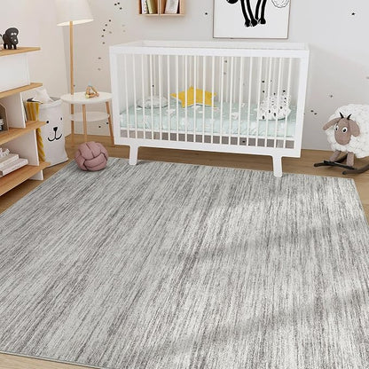 Nakagishi 9x12 Area Rugs Living Room: Washable Large Vintage Rug Neutral - Image 8