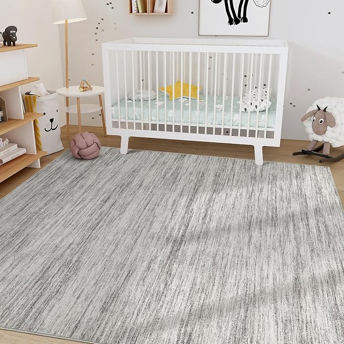 Nakagishi 5X7 Area Rugs Living Room: Washable Large Vintage Rug Neutral - Image 8