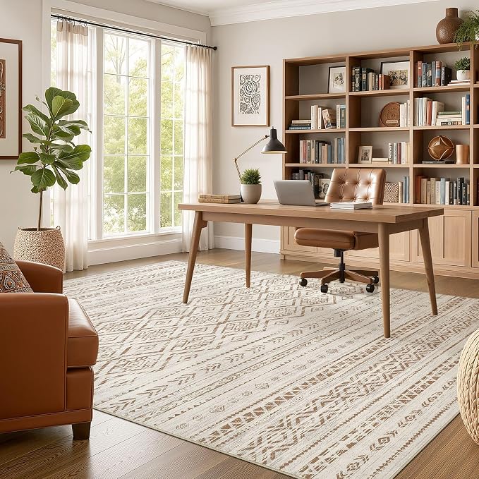 Nakagishi Area Rug Living Room Rugs: 8x10 Large Soft Machine Washable Boho - Image 5