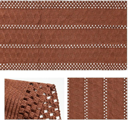 Artoid Mode Caramel Woven Farmhouse Hollow Table Runner 12x36 Inch | Holiday - Image 6