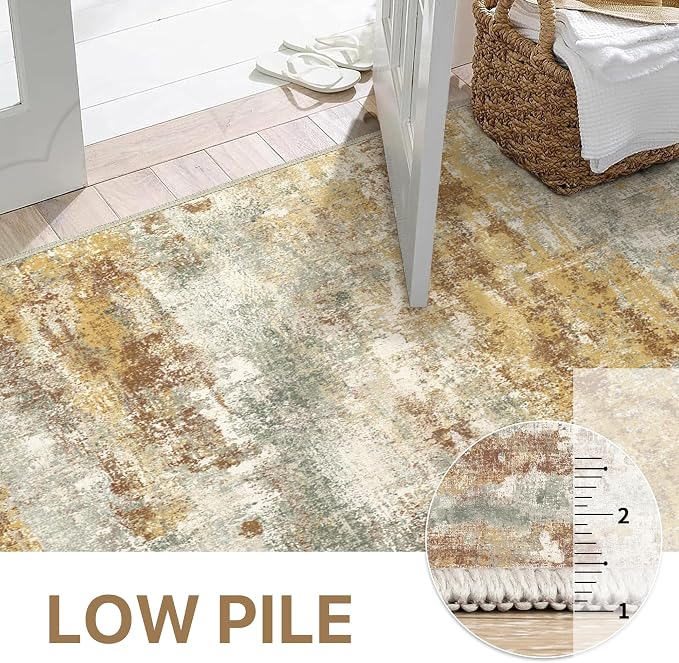 BEIMO Runner Rug for Hallway Kitchen, Soft Modern Abstract Throw Rugs, Low Pile - Image 7