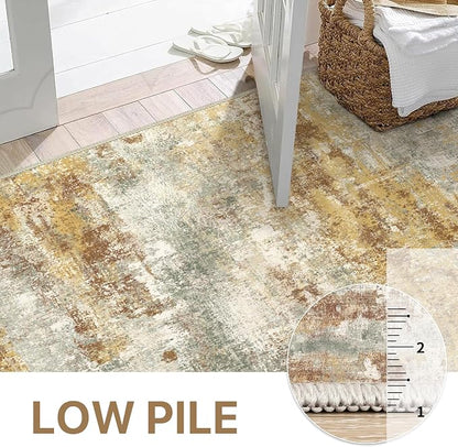 BEIMO Runner Rug for Hallway Kitchen, Soft Modern Abstract Throw Rugs, Low Pile - Image 7