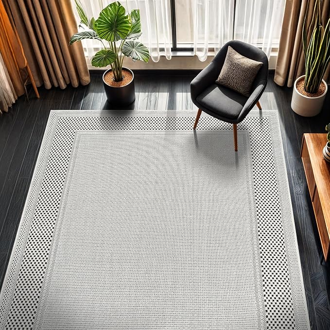 CAMILSON Easy Jute Rug 9x12, Indoor Outdoor Off-White Color Fiber Area Rugs - Image 8