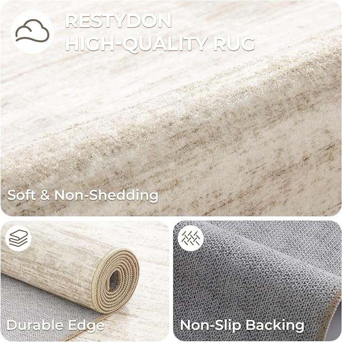 3x4 Washable Area Rug for Entryway, Soft Kitchen Rugs Non Slip for Dining Room - Image 7