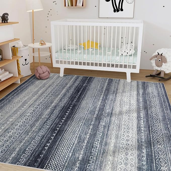 Nakagishi 10x14 Area Rugs Living Room: Washable Boho Large Neutral Modern Soft - Image 8