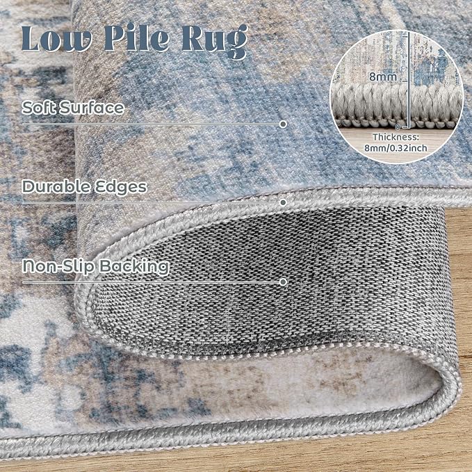 XLUEZ 10x14 Area Rugs for Living Room, Washable Modern Abstract Large Area Rug - Image 5