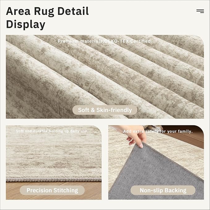 Soalmost Runner Rug 2'6" x 10' Washable Non-Slip Runner Rugs - Image 6