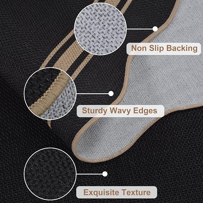 5x7 Scalloped Rug Easy Jute Washable Outdoor Patio Rug - Image 4
