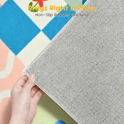 Pink Runner Rug for Girls Bedroom, Kids Hallway Washable Rug, Soft Non-Slip - Image 8