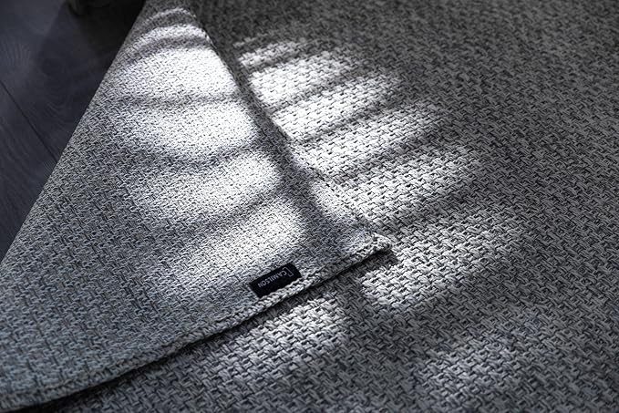 CAMILSON Easy Jute Rug 6x9, Indoor Outdoor Gray Color Farmhouse Area Rugs - Image 6