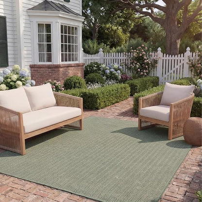 SAFAVIEH Outdoor Area Rug 6'7"x9'6" by Unknown