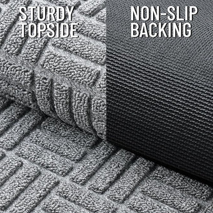 OLANLY Front Door Mat Outside Entrance 33x21, Heavy Duty Sturdy Natural Rubber - Image 3