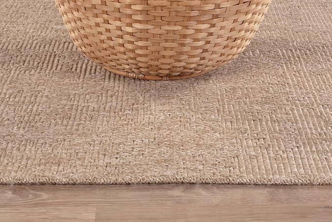CAMILSON Easy Jute Rug 4x6, Indoor Outdoor Natural Color Fiber Area Rugs - Image 3