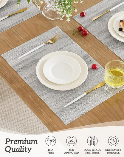 Leetaltree Lightsteel Black Placemats Set of 12 - Image 2