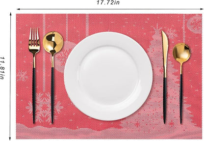 Placemats Set of 4 Washable Indoor | Outdoor Vinyl Place Mats - Image 2