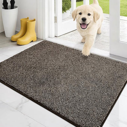 PURRUGS Dirt Trapping Door Mat 24" x 35.5", Non-Slip Machine Washable Entry Rug by PURRUGS