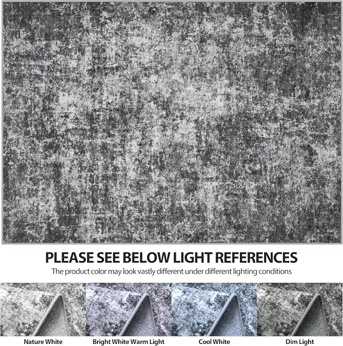 5x7 Area Rugs for Living Room Rug Washable: Abstract Rug for Dining Room - Image 7