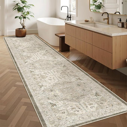 Madane Hallway Runner Rug 2'6''x12' Kitchen Runner, Non Slip Vintage Runners - Image 4