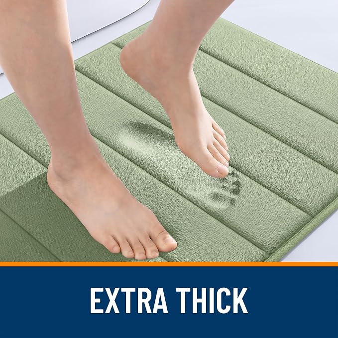 OLANLY Memory Foam Bath Mat 40x32, Super Soft Absorbent Bathroom Rugs, Quick Dry - Image 6
